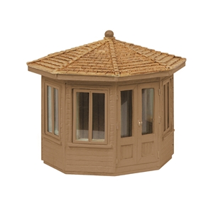 44-0536B Octagonal Summer House - Brown (image for) 44-0536B Octagonal Summer House - Brown